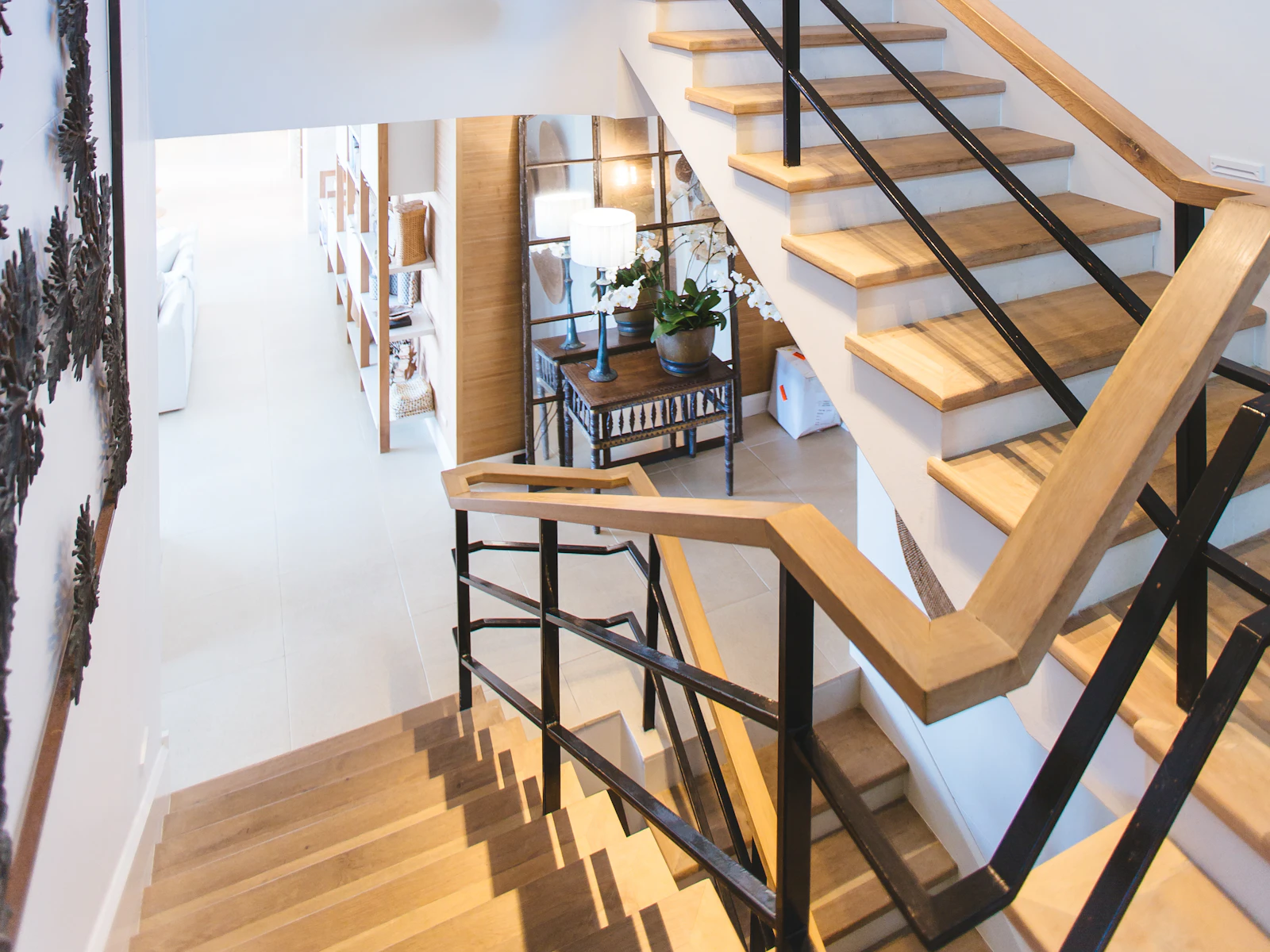 Illustrative photo of a finished contemporary staircase